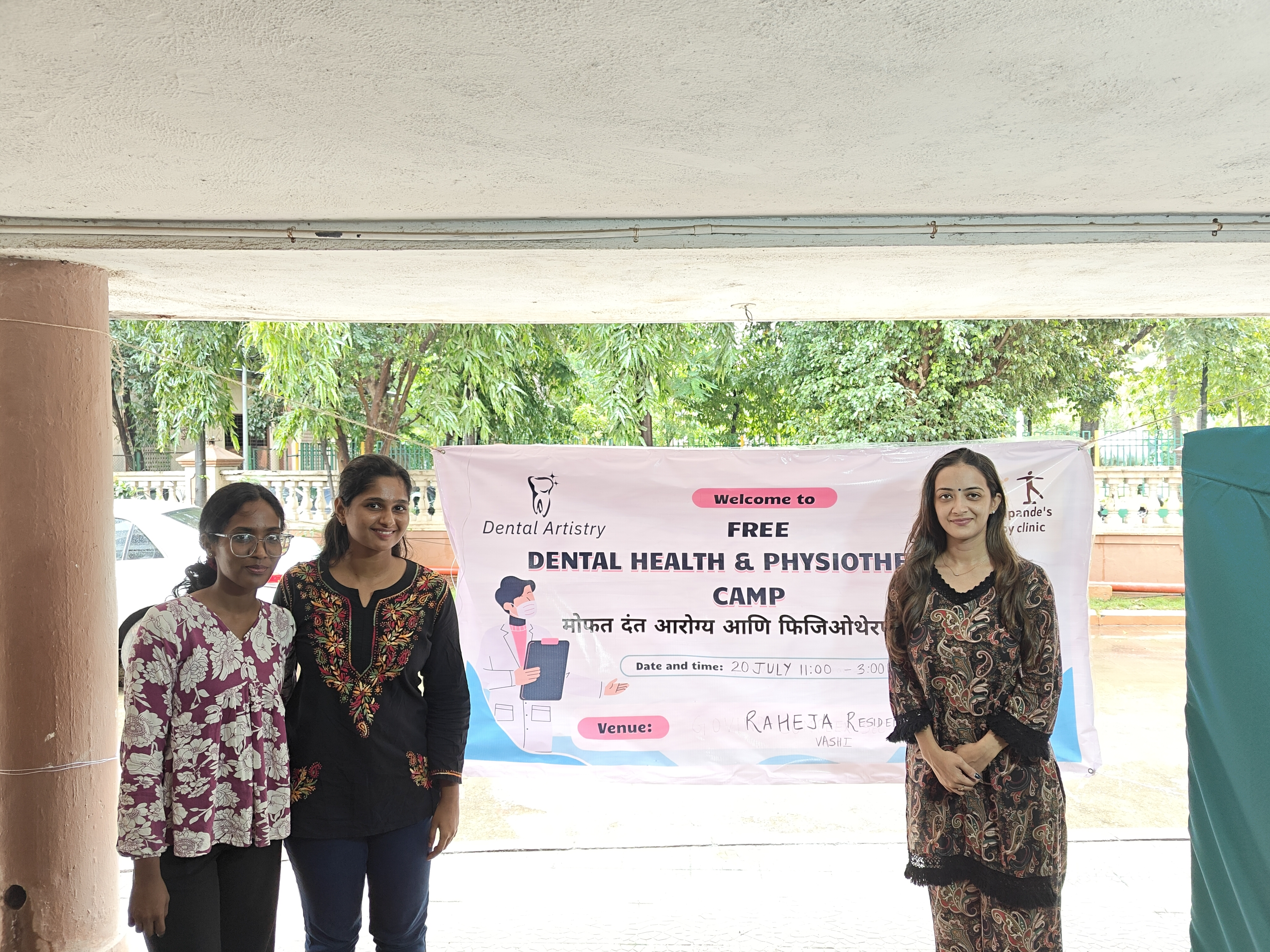 Therapist demonstrating exercises at physiotherapy camp